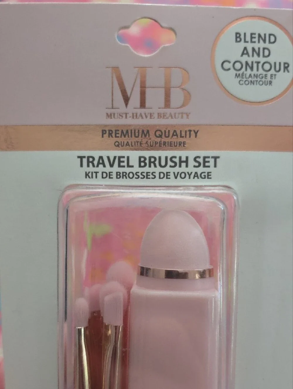 Must Have Beauty White Travel Makeup Brush & Sponge Set